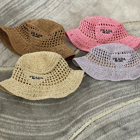 Prada Straw Bucket Hats - Picture 2 of 10